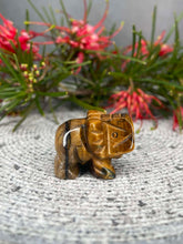 Load image into Gallery viewer, Tiger&#39;s Eye Elephant Crystal Carving
