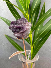 Load image into Gallery viewer, Dream Amethyst Crystal Rose Silver Stem Home Décor
