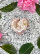 Load image into Gallery viewer, Flower Agate Crystal Love Heart Carving
