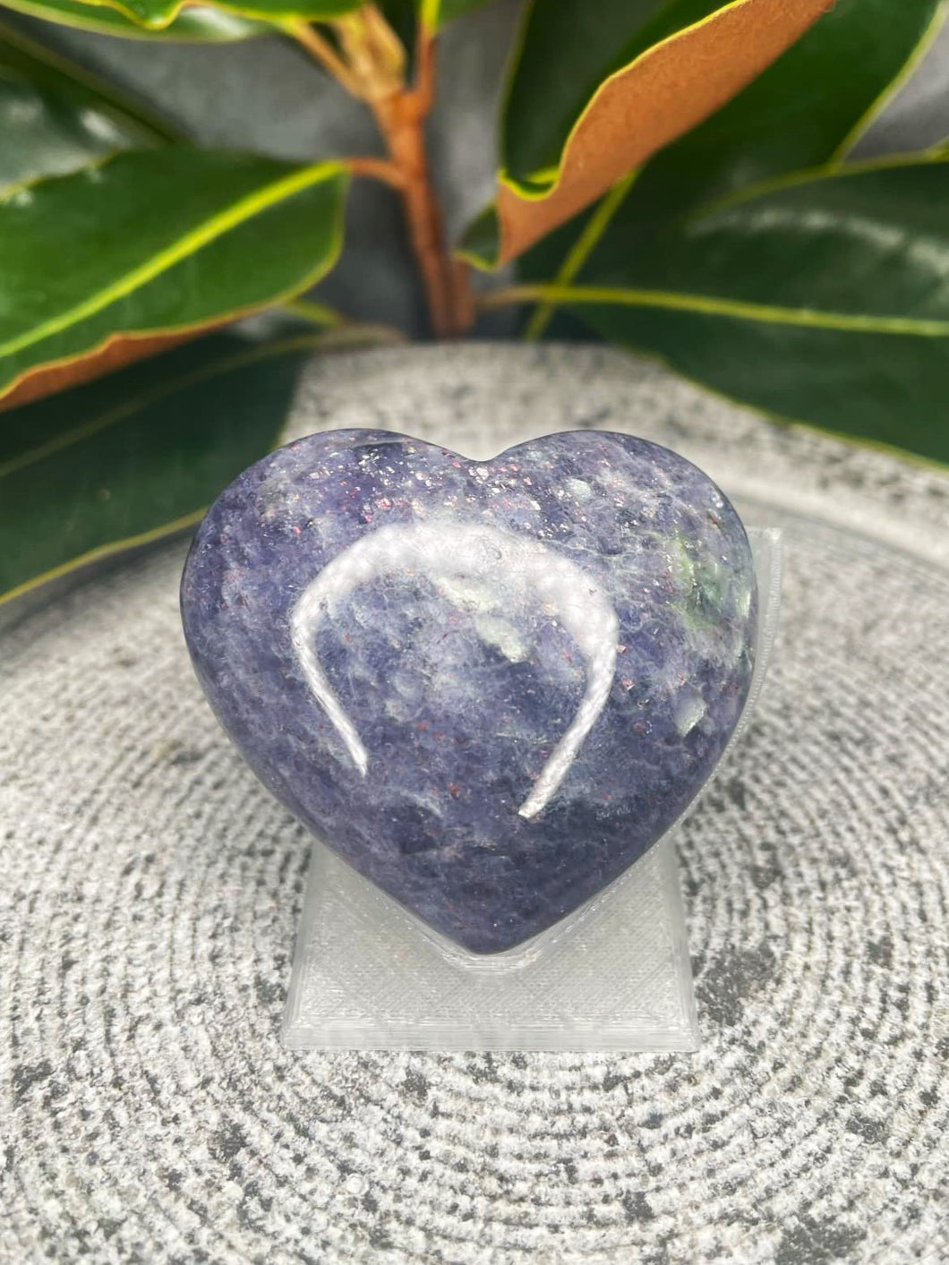 Iolite Crystal Love Heart With Flash