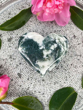 Load image into Gallery viewer, Moss Agate Crystal Love Heart
