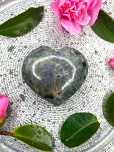 Load image into Gallery viewer, Stunning Labradorite Crystal Love Heart Carving
