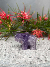 Load image into Gallery viewer, Amethyst Elephant Crystal Carving
