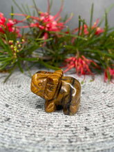 Load image into Gallery viewer, Tiger&#39;s Eye Elephant Crystal Carving
