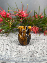 Load image into Gallery viewer, Tiger&#39;s Eye Owl Crystal Carving
