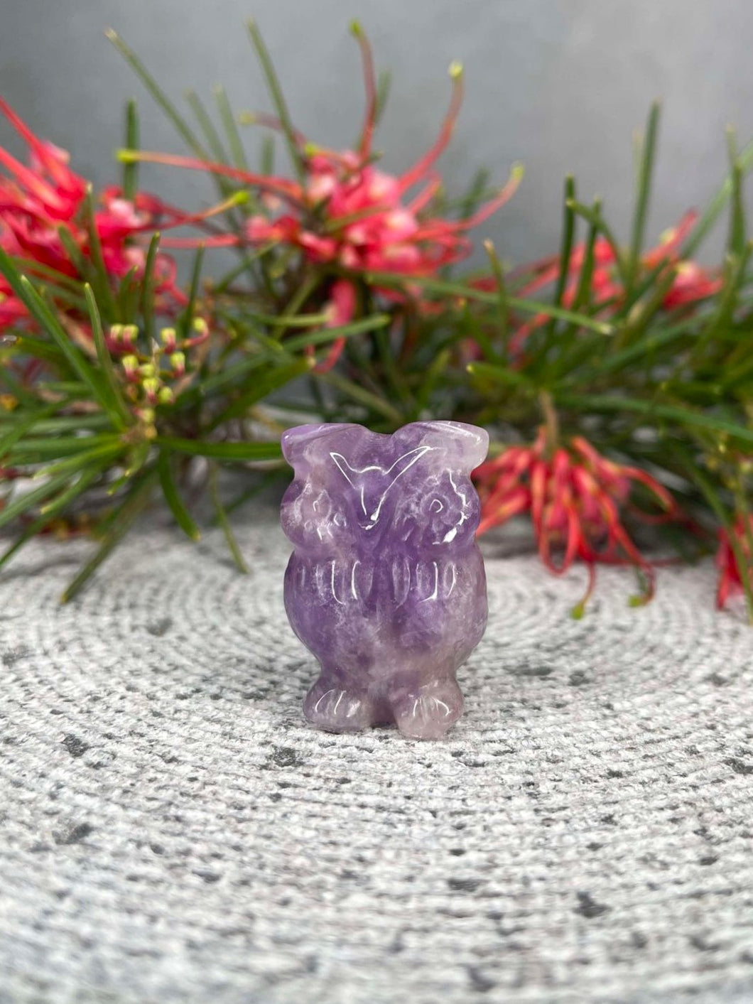 Amethyst Owl Crystal Carving