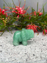 Load image into Gallery viewer, Green Aventurine Elephant Crystal Carving
