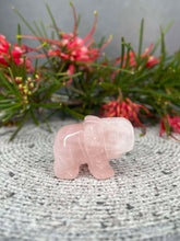 Load image into Gallery viewer, Rose Quartz Elephant Crystal Carving
