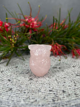 Load image into Gallery viewer, Rose Quartz Owl Crystal Carving
