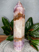 Load image into Gallery viewer, Stunning Crazy Lace Agate With Amethyst Crystal Tower
