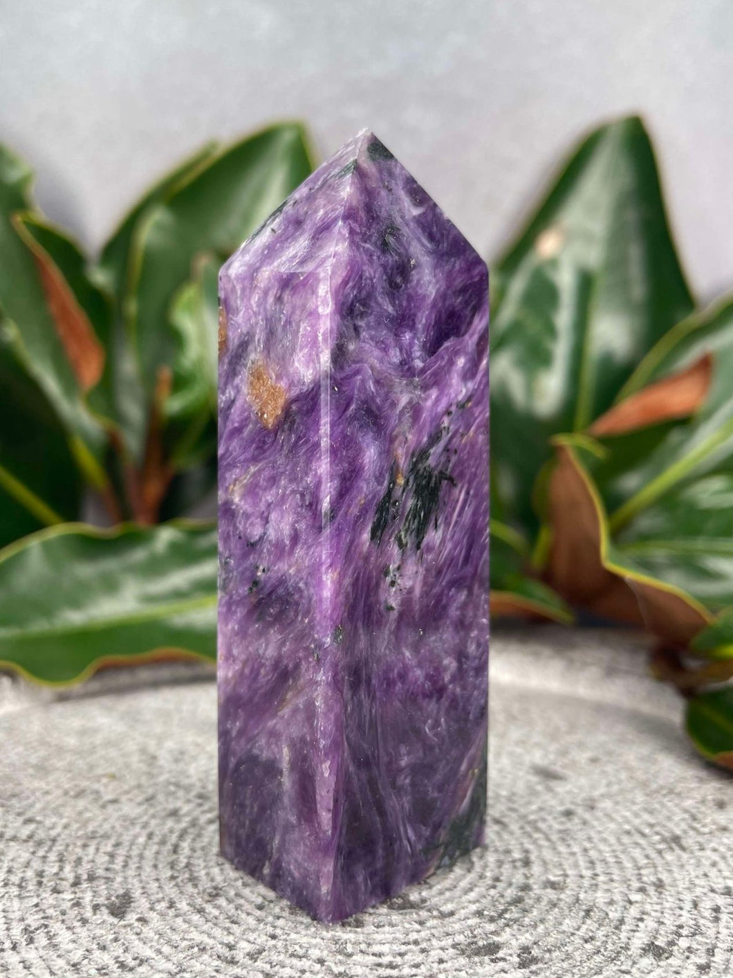 Stunning Charoite Crystal Tower Point