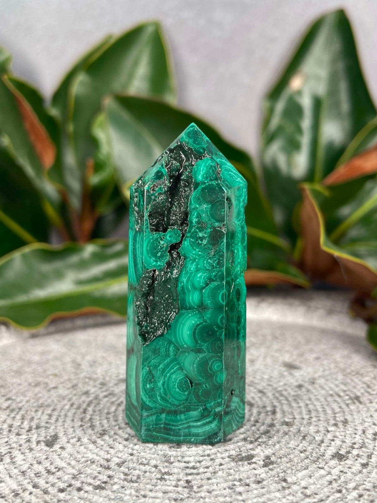 Large Blue Green Jade Crystal Tower popular