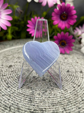 Load image into Gallery viewer, Gorgeous Blue Lace Agate Crystal Love Heart Carving
