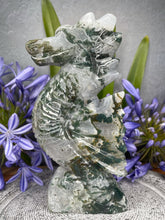 Load image into Gallery viewer, Stunning Moss Agate Crystal Seahorse Carving
