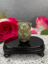 Load image into Gallery viewer, Ocean Jasper Owl Crystal Carving
