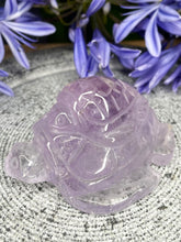 Load image into Gallery viewer, High Quality Mother And Baby Amethyst Crystal Turtle Carving
