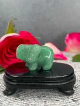 Load image into Gallery viewer, Green Aventurine Crystal Elephant Carving
