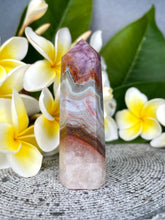 Load image into Gallery viewer, Pretty Mexican Crazy Lace Agate Amethyst Crystal Tower Point
