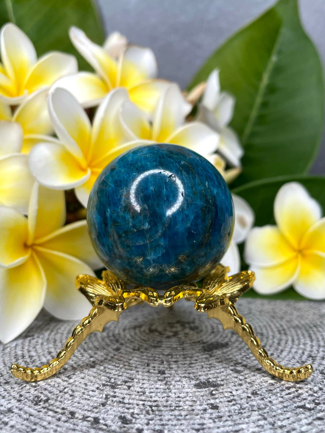 Creativity Natural Blue Apatite Crystal Sphere Ball