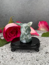 Load image into Gallery viewer, Stunning Moss Agate Crystal Pikachu Carving
