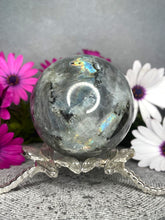 Load image into Gallery viewer, High-Quality Labradorite Crystal Sphere
