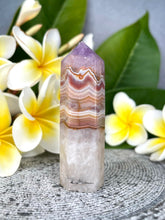 Load image into Gallery viewer, Mexican Crazy Lace Agate Amethyst Quartz Crystal Tower Point
