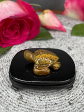 Load image into Gallery viewer, Tiger&#39;s Eye Crystal Turtle Carving
