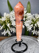 Load image into Gallery viewer, Enthusiasm Carnelian Crystal Wand With Black Stand
