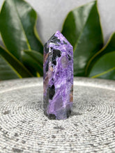Load image into Gallery viewer, Gorgeous Rare High Quality Charoite Crystal Tower Point
