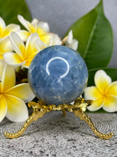 Load image into Gallery viewer, High Quality Blue Calcite Crystal Sphere
