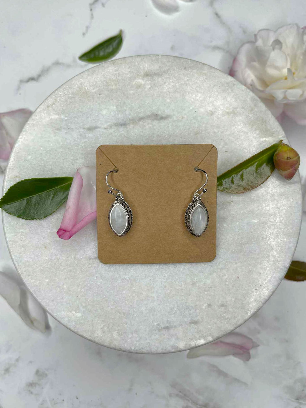Moonstone Crystal Earrings s925