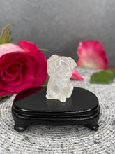 Load image into Gallery viewer, Clear Quartz Pug Dog Crystal Carving
