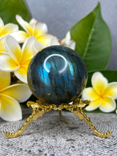 Load image into Gallery viewer, Labradorite Crystal Sphere Ball Blue Flash
