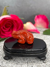 Load image into Gallery viewer, Red Jasper Crystal Frog Carving
