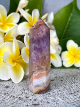 Load image into Gallery viewer, Beautiful Mexican Crazy Lace Agate Amethyst Crystal Tower Point
