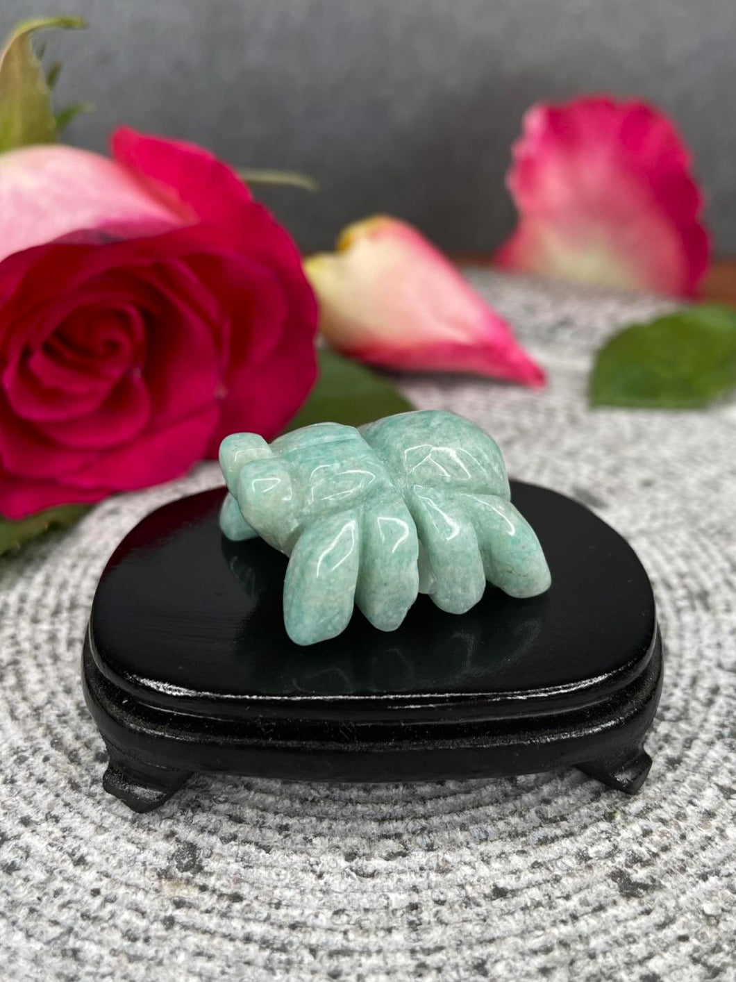 Amazonite Huntsman Spider Crystal Carving