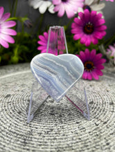 Load image into Gallery viewer, Tranquil Blue Lace Agate Crystal Love Heart Carving
