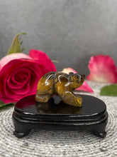 Load image into Gallery viewer, Tiger&#39;s Eye Crystal Bear Carving
