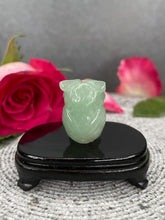 Load image into Gallery viewer, Green Aventurine Owl Crystal Carving
