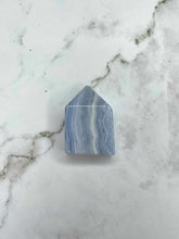 Load image into Gallery viewer, Serene Blue Lace Agate Crystal Tower Point 1pc
