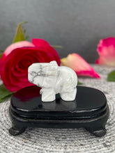 Load image into Gallery viewer, Howlite Crystal Elephant Carving
