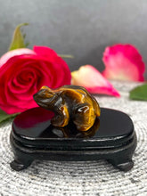 Load image into Gallery viewer, Tiger&#39;s Eye Crystal Frog Carving
