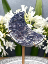 Load image into Gallery viewer, Beautiful Iolite Crystal Crescent Moon With Flash
