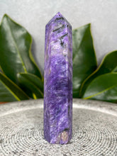Load image into Gallery viewer, Incredible Rare High Quality Charoite Crystal Tower Point
