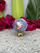 Load image into Gallery viewer, Small Blue Flower Agate Sphere Ball
