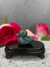 Load image into Gallery viewer, Green Ocean Jasper Crystal Duck Carving
