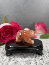 Load image into Gallery viewer, Flower Agate Crystal Bear Carving
