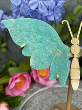 Load image into Gallery viewer, Amazonite Crystal Butterfly Wings On Gold Stand
