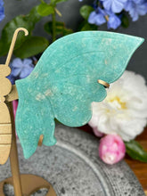 Load image into Gallery viewer, Amazonite Crystal Butterfly Wings On Gold Stand
