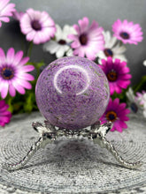 Load image into Gallery viewer, Atlantisite Purple Stichtite Serpentine Crystal Sphere
